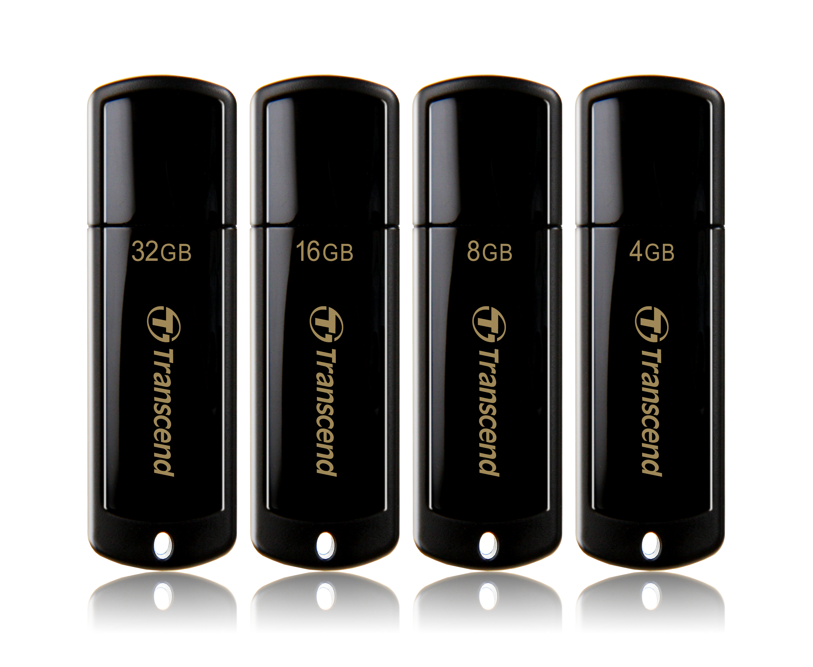 Флешка USB 8GB Transcend JetFlash 350, USB 2.0, цвет черный