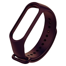 Сменный ремешок для фитнес браслета, смарт часов XIAOMI Mi Band 5, цвет бордово коричневый.