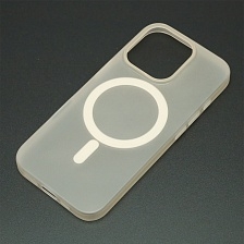 Чехол накладка Sky Armor с поддержкой MagSafe для APPLE iPhone 16 Pro, матовый, цвет прозрачно персиковый