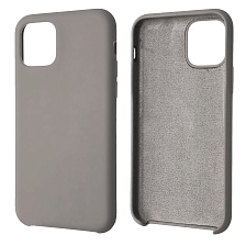 Чехол накладка Silicon Case для APPLE iPhone 11 Pro, силикон, бархат, цвет серый