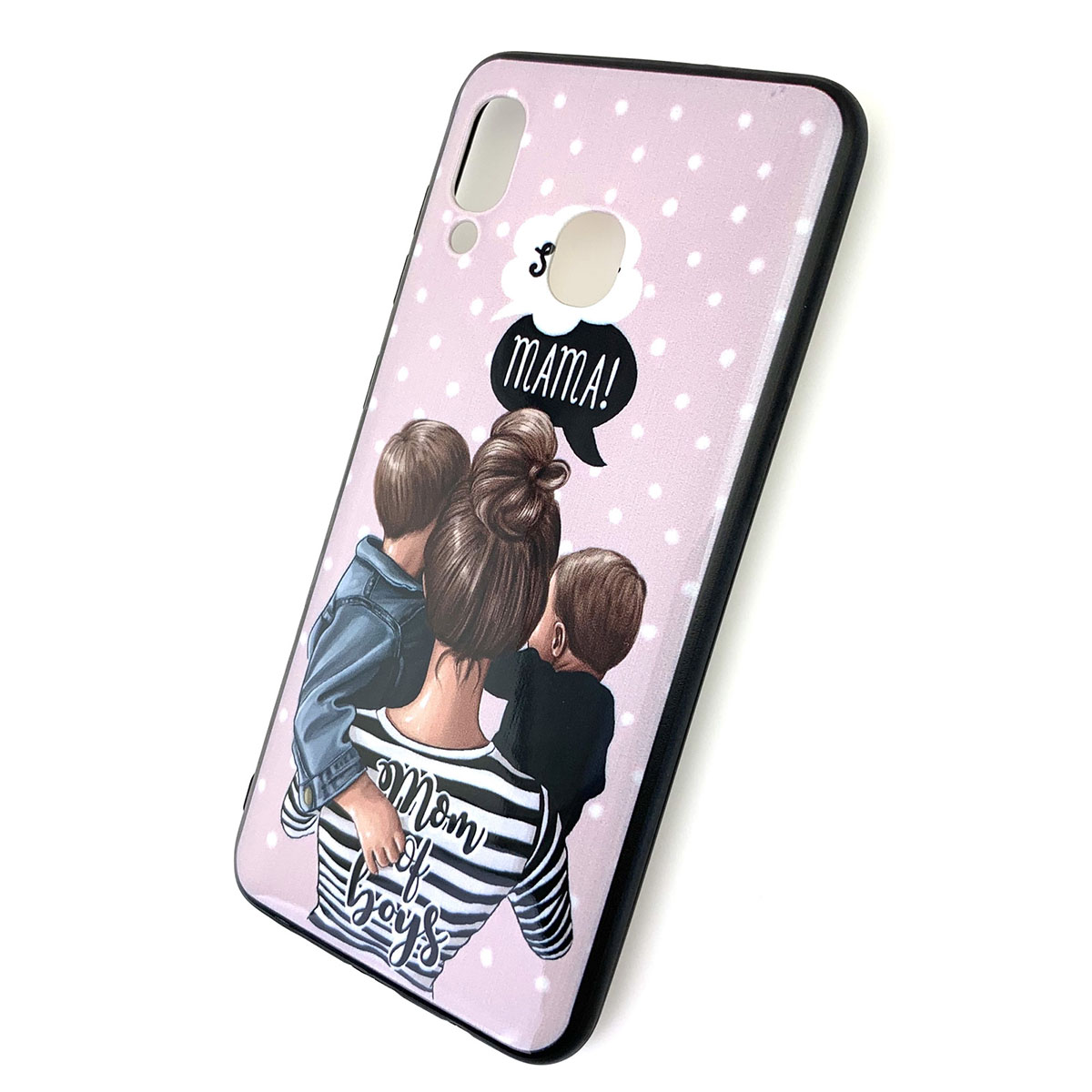 Чехол накладка для SAMSUNG Galaxy A30 (SM-A305), силикон, рисунок super MAMA Mom of boys. Чехол накладка для SAMSUNG Galaxy A30 (SM-A305), силикон, рисунок super MAMA Mom of boys.