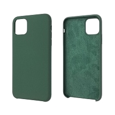 Чехол накладка Silicon Case для APPLE iPhone 11 Pro MAX, силикон, бархат, цвет еловый