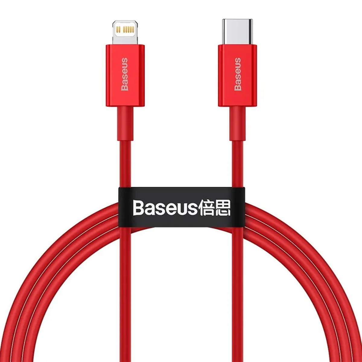 Кабель BASEUS CATLYS-C09 USB Type C на APPLE Lightning 8 pin, 20W, длина 2 метра, цвет красный