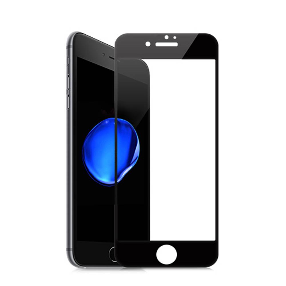 Защитное стекло 4D для Apple iPhone 7 plus (5.5") чёрный кант MONARCH.