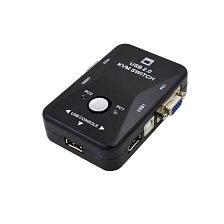 KVM переключатель KVM21UA, входы VGA, USB (Type B), выходы VGA, 3xUSB (Type A), цвет черный KVM переключатель KVM21UA, входы VGA, USB (Type B), выходы VGA, 3xUSB (Type A), цвет черный
