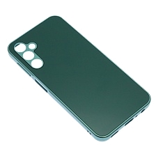 Чехол накладка для SAMSUNG Galaxy A24, защита камеры, силикон, пластик, цвет темно зеленый