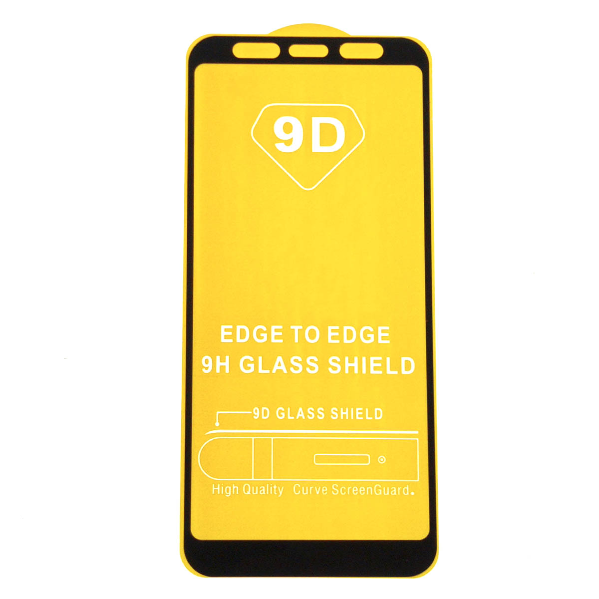 Защитное стекло 9D для SAMSUNG Galaxy J4 Plus 2018 (SM-J415), цвет окантовки черный