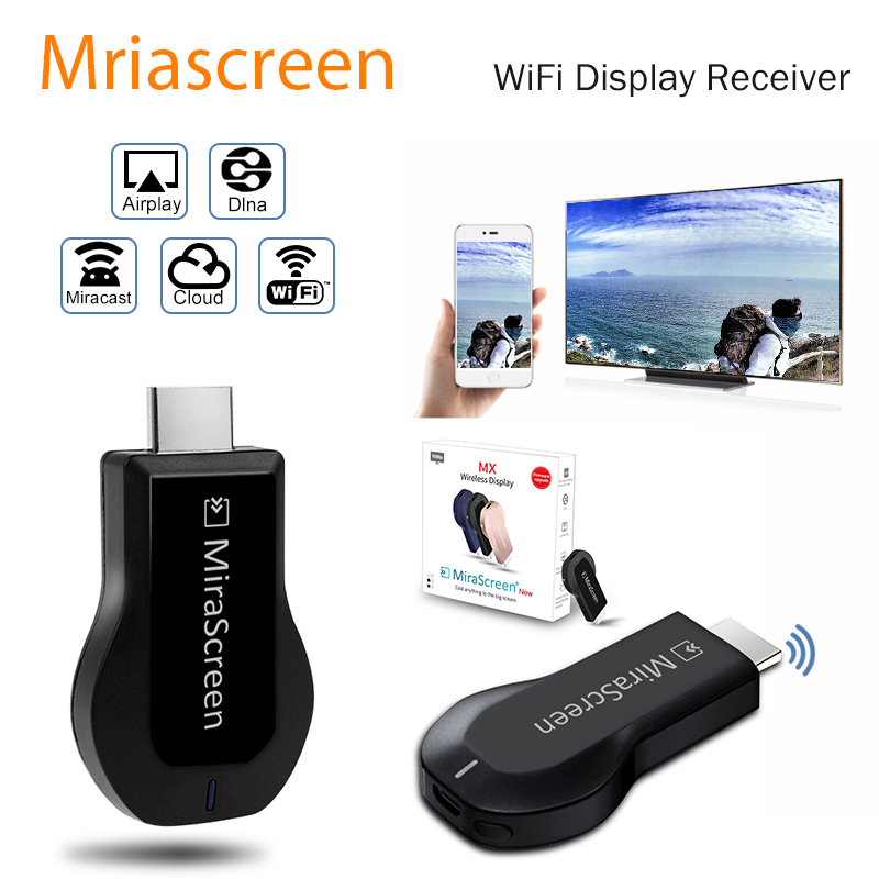 Переходник, адаптер Mirascreen MX Dongle Wi-Fi Display Adapter 1080p HDMI, цвет черный