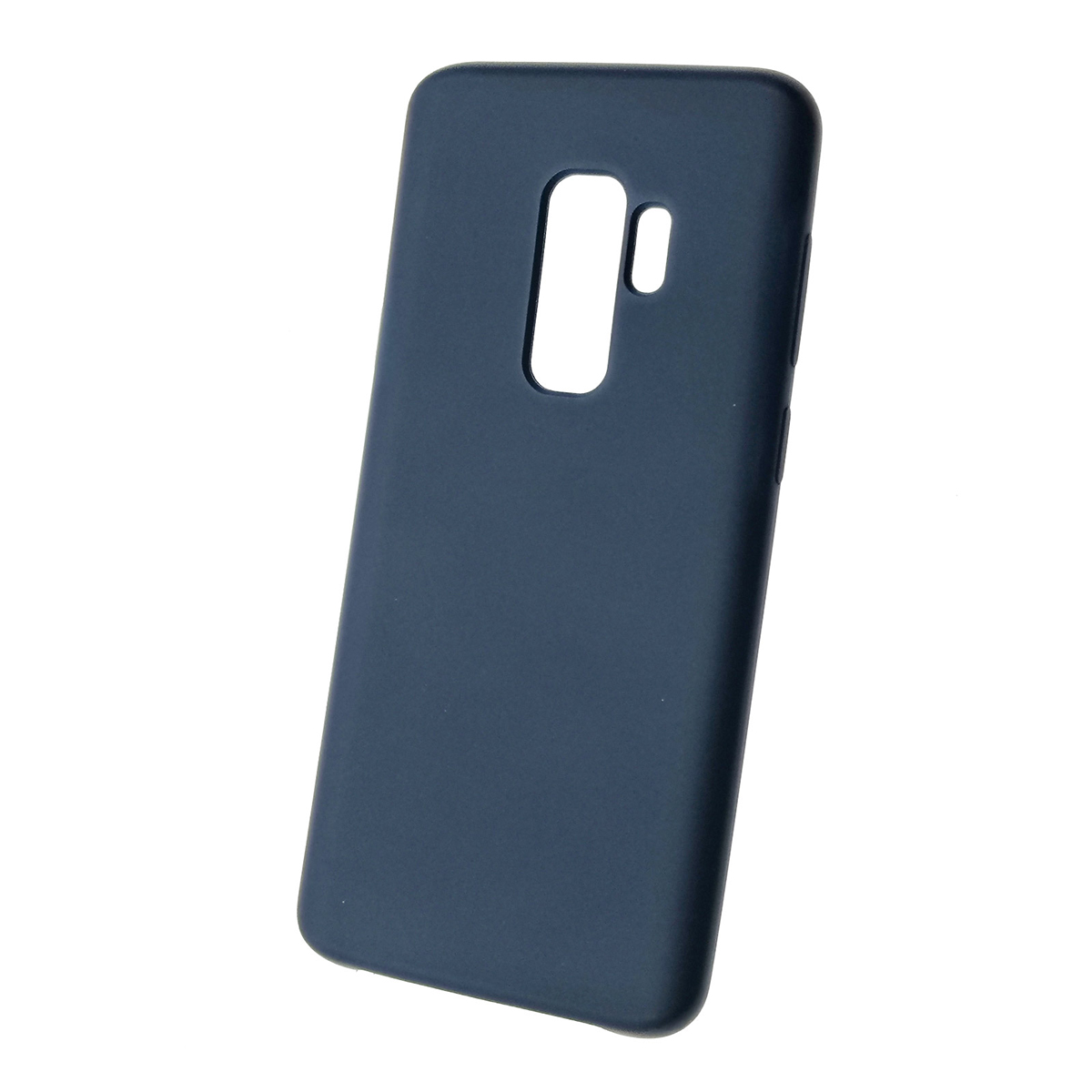 Чехол накладка Silicon Cover для SAMSUNG Galaxy S9 Plus (SM-G965), силикон,  бархат, цвет синий кобальт.