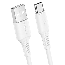 Кабель BOROFONE BX47 Coolway USB Type С, 3A, длина 1 метр, цвет белый