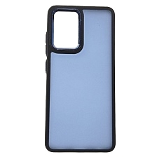 Чехол накладка для SAMSUNG Galaxy A32, силикон, пластик, цвет окантовки темно синий