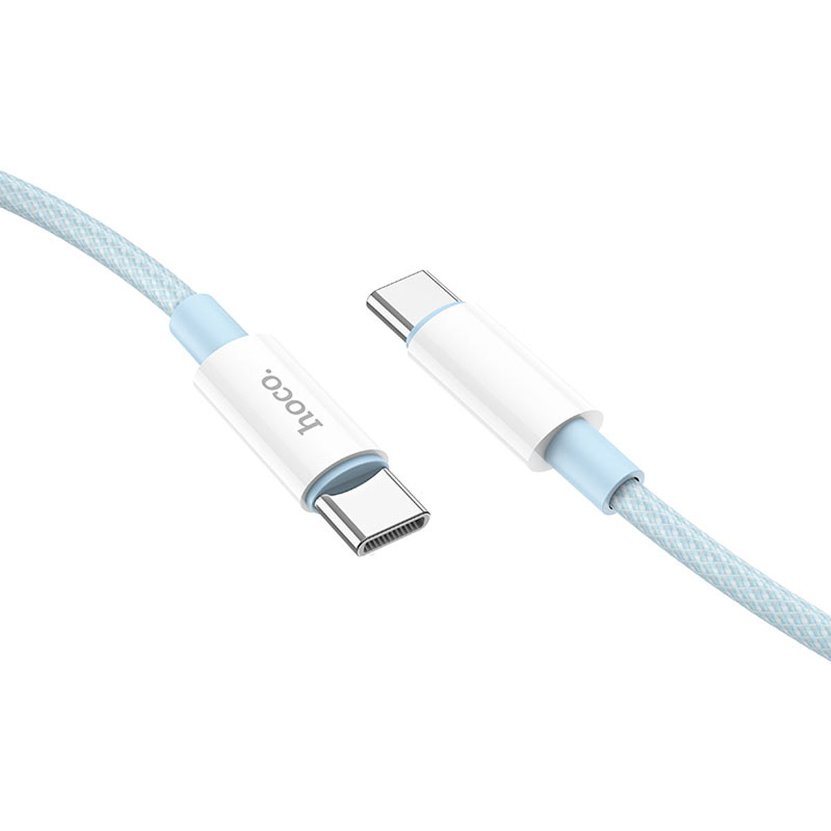 Кабель HOCO X68 USB Type C на USB Type C, 100W, длина 2 метра, цвет бело голубой