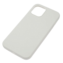 Чехол накладка Silicon Case для APPLE iPhone 12 Pro MAX (6.7"), силикон, бархат, цвет белый Чехол накладка Silicon Case для APPLE iPhone 12 Pro MAX (6.7"), силикон, бархат, цвет белый