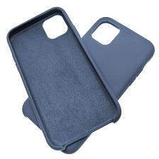 Чехол накладка Silicon Case для APPLE iPhone 11 Pro, силикон, бархат, цвет ежевичный.