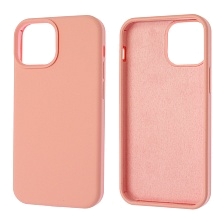 Чехол накладка Silicon Case для APPLE iPhone 13 mini (5.4), силикон, бархат, цвет розовый