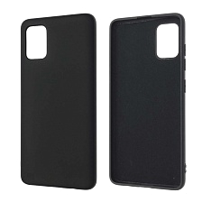 Чехол накладка NANO для SAMSUNG Galaxy A51 (SM-A515), силикон, бархат, цвет черный
