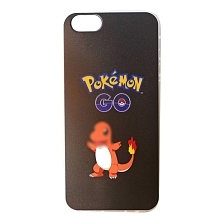 Чехол накладка для APPLE iPhone 5, 5S, SE, силикон, рисунок покемон Чармелеон.