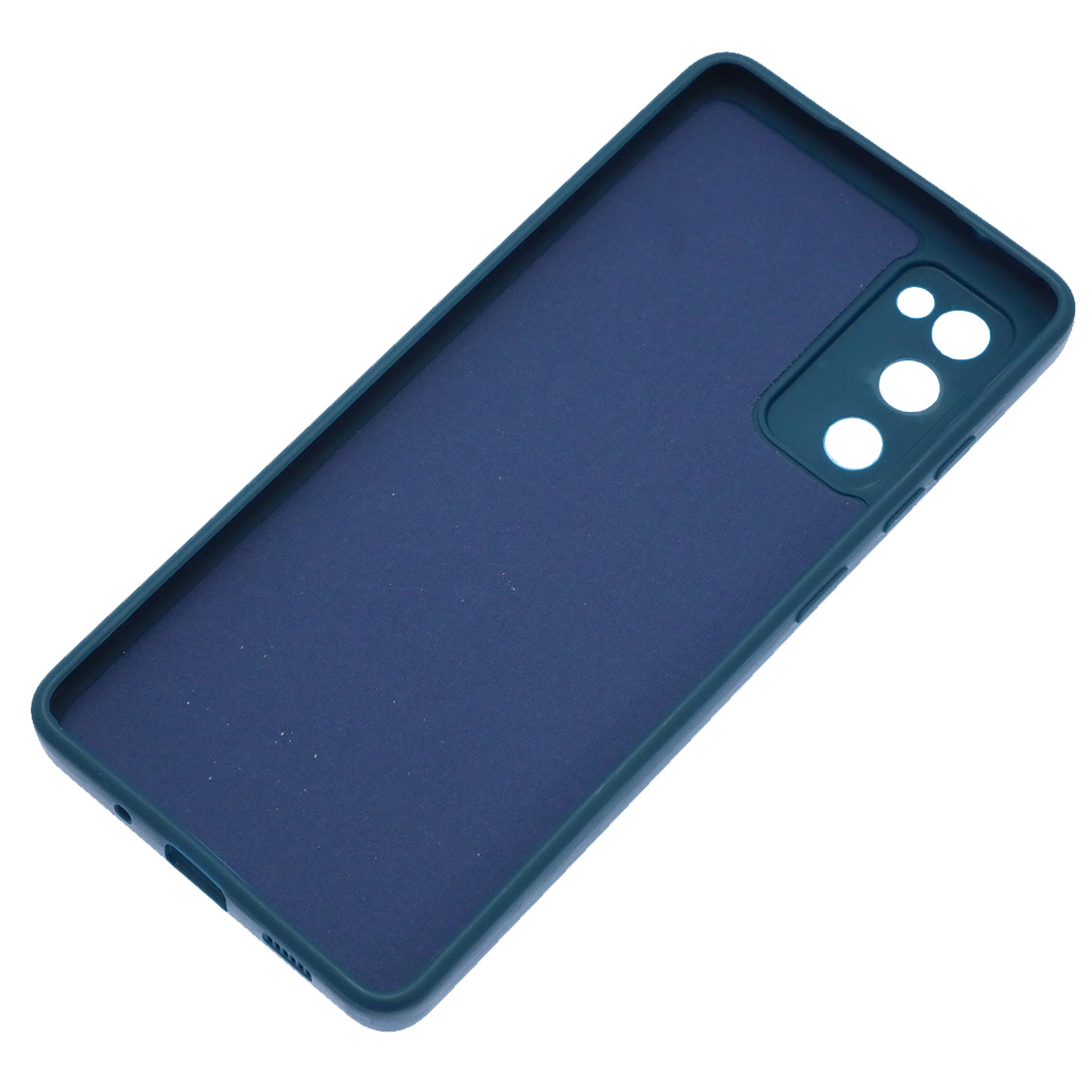 Чехол накладка для SAMSUNG Galaxy S20 FE, силикон, бархат, цвет темно синий