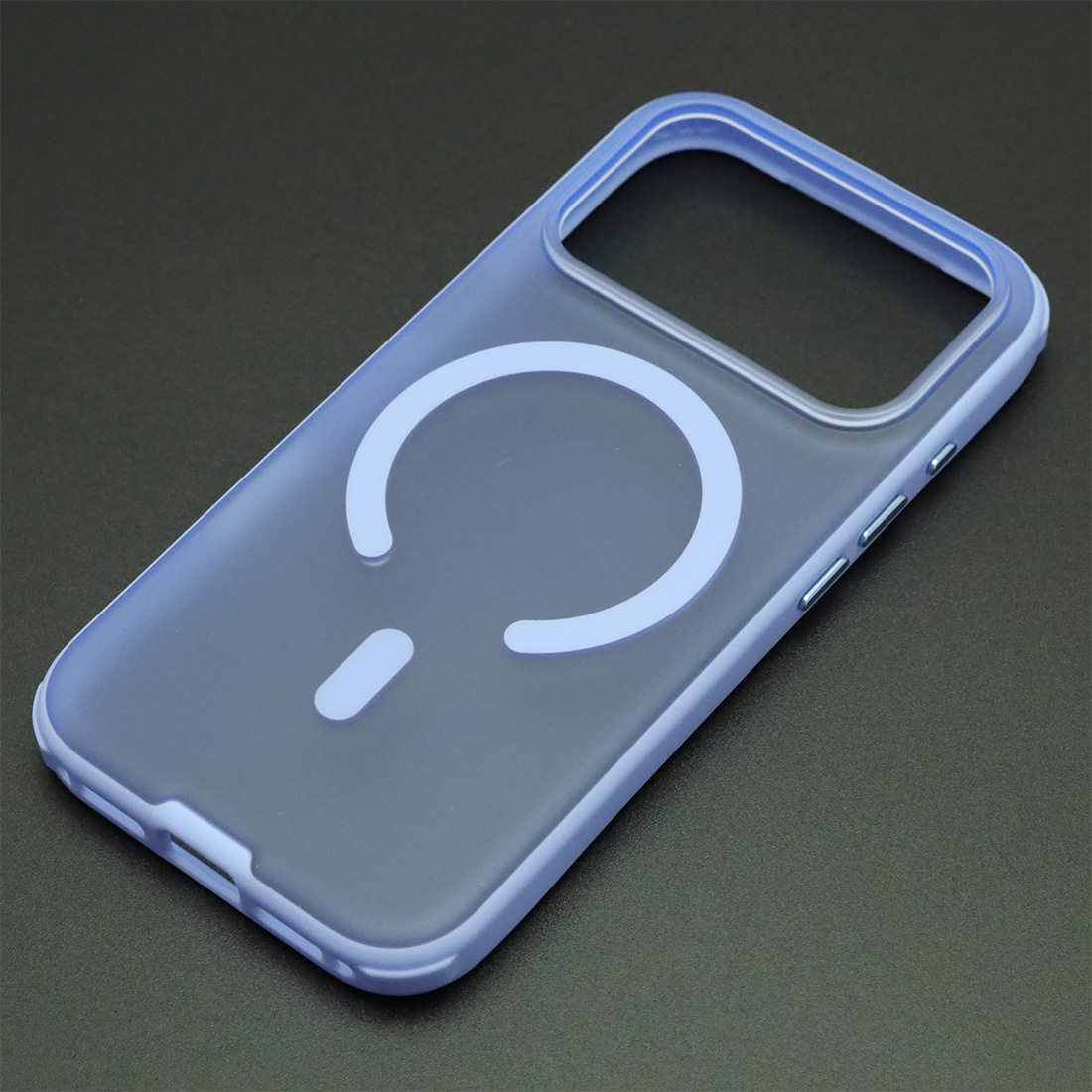 Чехол накладка NEW с поддержкой Magsafe для APPLE iPhone 17 Pro, iPhone 18 Pro, матовый, силикон, пластик, цвет прозрачно сиреневый