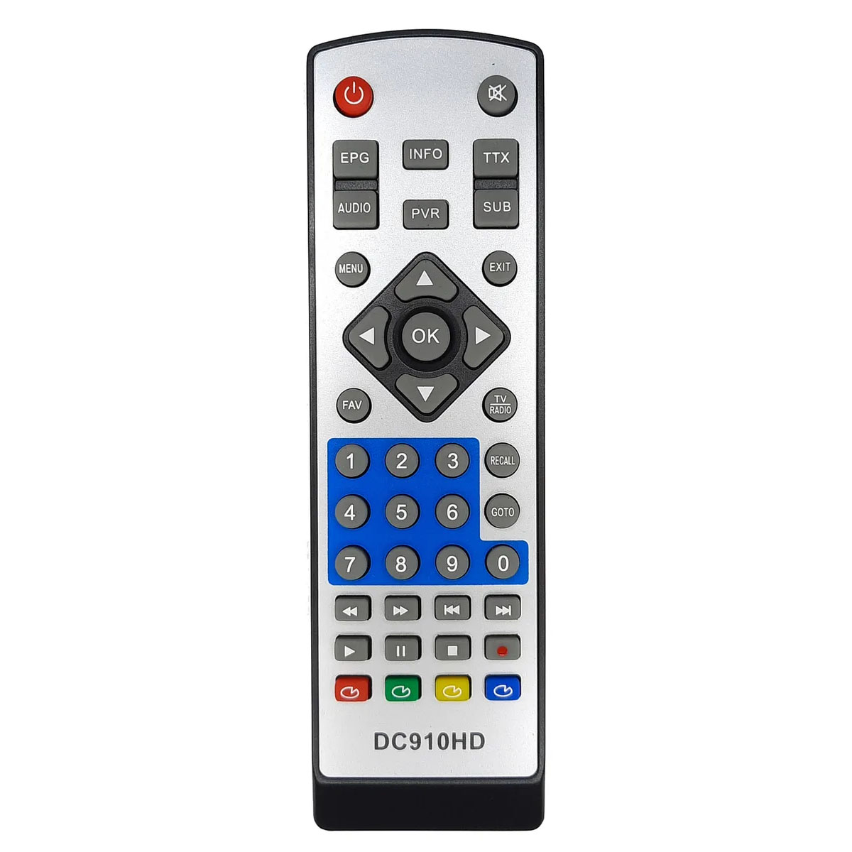 Пульт ДУ DC910HD для цифровых приставок D-COLOR, цвет черно серый