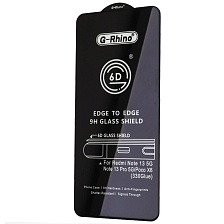 Защитное стекло 6D G-Rhino для XIAOMI Redmi Note 13 5G, Redmi Note 13 Pro 5G, POCO X6, POCO X6 Pro 5G, цвет окантовки черный