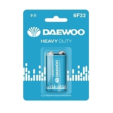 Батарейка DAEWOO Крона 6F22 BL1 Heavy Duty 9V