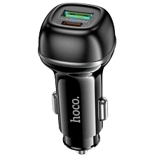 АЗУ (Автомобильное зарядное устройство) HOCO Z58A, 48W, 1 USB QC3.0, 1 Type C PD30W, цвет черный
