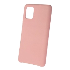 Чехол накладка Silicon Cover для SAMSUNG Galaxy A51 (SM-A515), силикон, бархат, цвет розовый