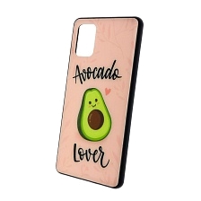 Чехол накладка для SAMSUNG Galaxy A71 (SM-A715), силикон, стекло, рисунок AVOCADO Lover.