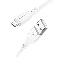 Кабель BOROFONE BX66 Wide way Micro USB, 2.4A, длина 1 метр, цвет белый