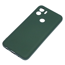 Чехол накладка NANO для Redmi A1 Plus, Redmi A2 Plus, POCO C51, силикон, бархат, цвет темно зеленый