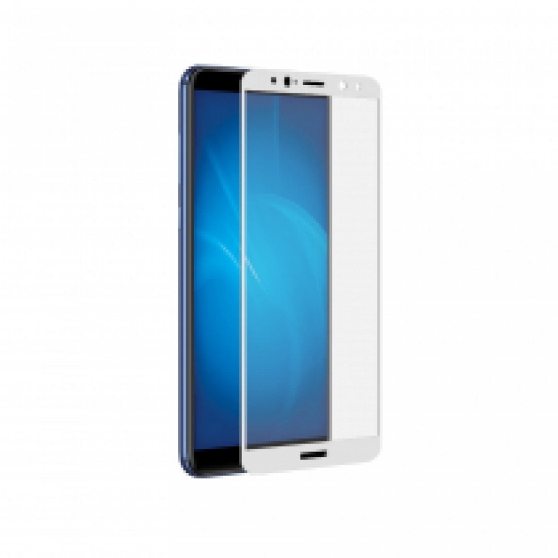 Защитное стекло 2D Full glass для Huawei Nova 2-i/Honor 9-i/Mate 10 Lite /техпак/ белый.