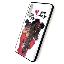Чехол накладка для SAMSUNG Galaxy A50 (SM-A505), A30s (SM-A307), A50s (SM-A507), силикон, рисунок MAMA mouse BABY.