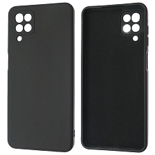 Чехол накладка для SAMSUNG Galaxy A12 4G (SM-A125), M12 (SM-A125F), силикон, бархат, цвет черный