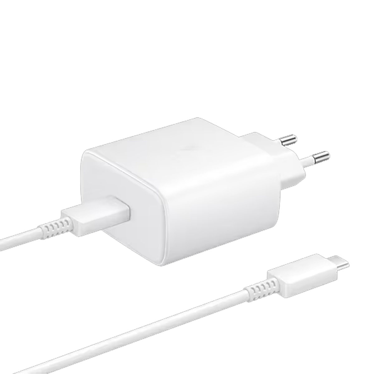 СЗУ (Сетевое зарядное устройство) EP-TA845 с кабелем USB Type C на USB Type C, 45W, 1 USB Type C, длина 1 метр, цвет белый