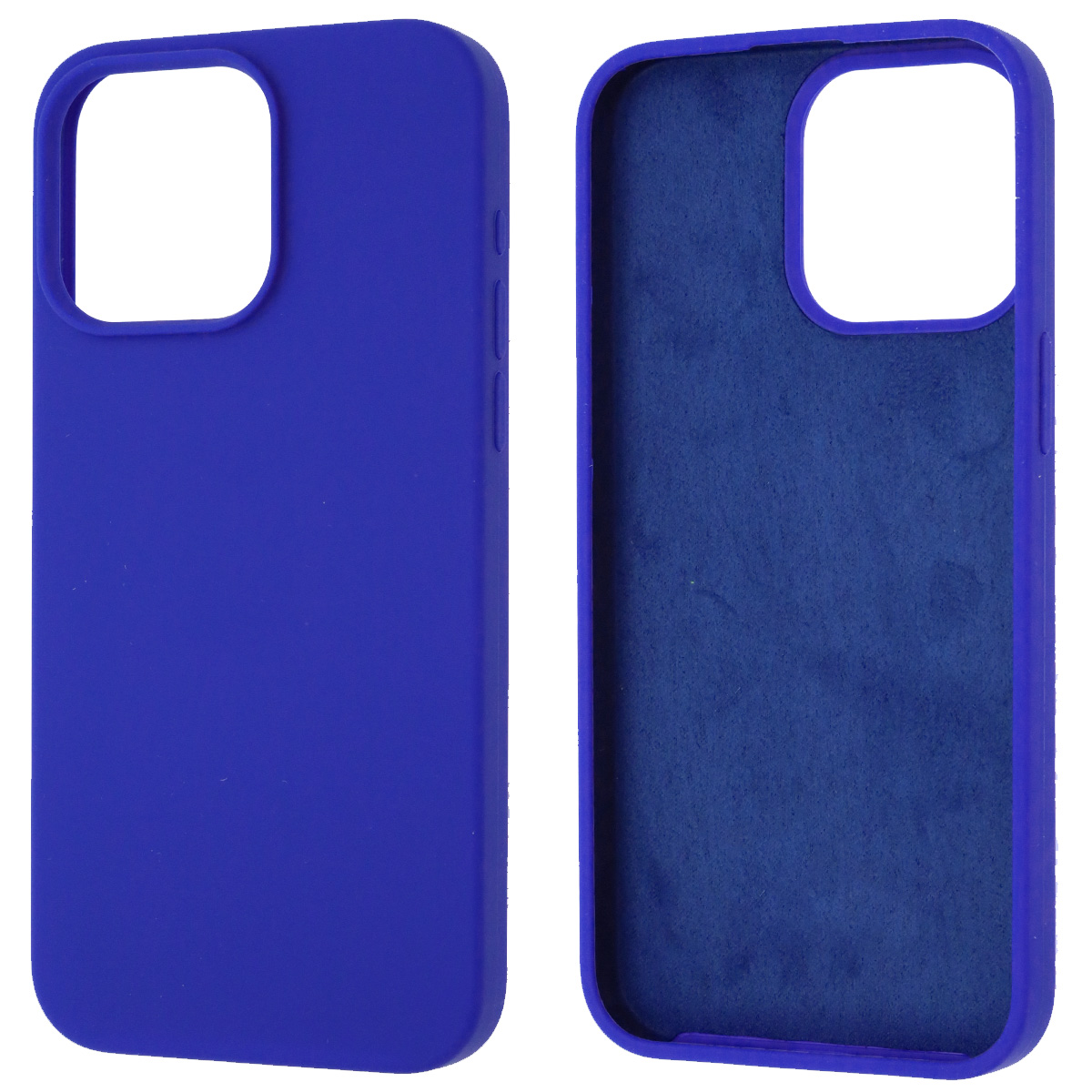 Чехол накладка Silicon Case для APPLE iPhone 15 Pro Max (6.7"), силикон, бархат, цвет космический синий