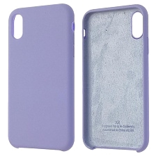 Чехол накладка Silicon Case для APPLE iPhone XR, силикон, бархат, цвет ярко сиреневый.