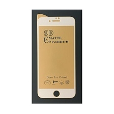 Защитное стекло 9D Ceramics для APPLE iPhone 7, iPhone 8, матовое, цвет белый.