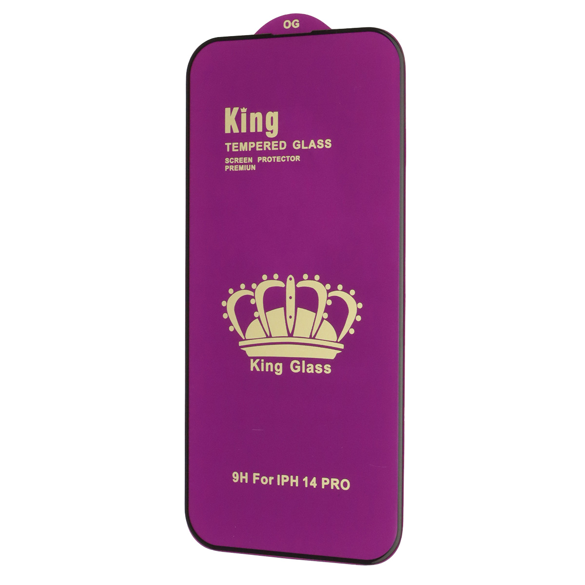 Защитное стекло 9H OG King Glass для APPLE iPhone 14 Pro (6.1"), цвет окантовки черный