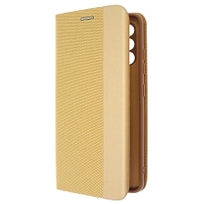 Чехол книжка MESH для SAMSUNG Galaxy A32 4G (SM-A325F), текстиль, силикон, бархат, визитница, цвет золотистый Чехол книжка MESH для SAMSUNG Galaxy A32 4G (SM-A325F), текстиль, силикон, бархат, визитница, цвет золотистый
