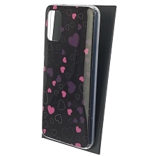 Чехол накладка Vinil для XIAOMI POCO M3, силикон, глянцевый, рисунок разноцветные сердечки