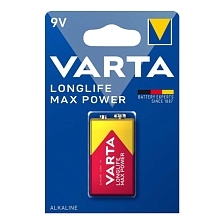 Батарейка VARTA LONGLIFE MAX POWER (MAX TECH) Крона 6LR61 BL1 Alkaline 9V Батарейка VARTA LONGLIFE MAX POWER (MAX TECH) Крона 6LR61 BL1 Alkaline 9V