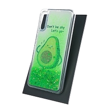 Чехол накладка TransFusion для SAMSUNG Galaxy A50 (SM-A505), A30s (SM-A307), A50s (SM-A507), силикон, переливашка, рисунок Авокадо Don't be shy Let's go