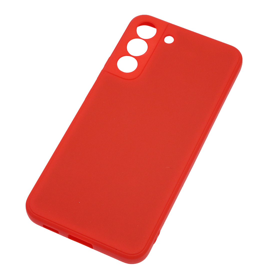 Чехол накладка для SAMSUNG Galaxy S22 Plus, силикон, бархат, цвет красный