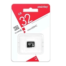 Карта памяти MicroSDHC 32GB SMARTBUY Сlass 10, без адаптера, цвет черный