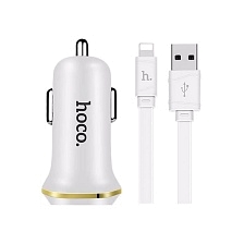 АЗУ "Baseus" 2 USB 5V-3.4A + кабель для Lightning цвет белый.