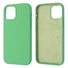 Чехол накладка Silicon Case для APPLE iPhone 12, iPhone 12 Pro, силикон, бархат, цвет мятный