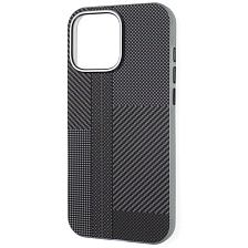Чехол накладка Mikwer с поддержкой MagSafe для APPLE iPhone 16 Pro Max, пластик, узор, цвет серый