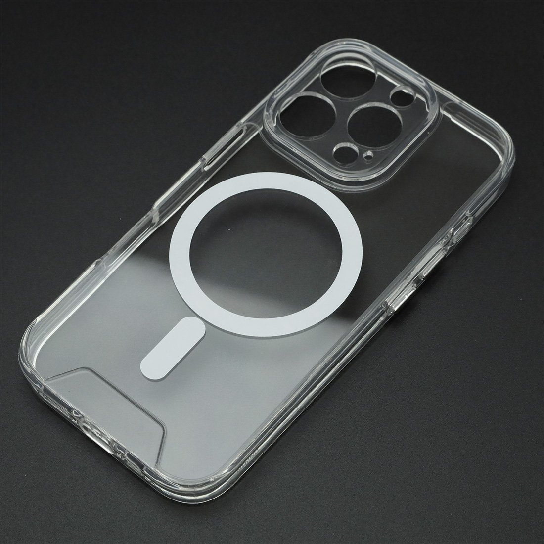 Чехол накладка SPACE для APPLE iPhone 16 Pro, Magsafe, защита камеры, пластик, силикон, прозрачный