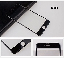 Защитное стекло 3D для APPLE iPhone 6/6S Plus (5.5") ударопрочное прозрачное кант чёрный.